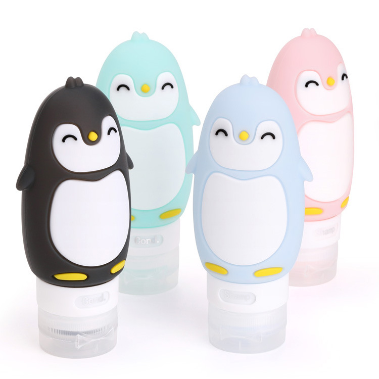 企鵝硅膠乳液分裝瓶
